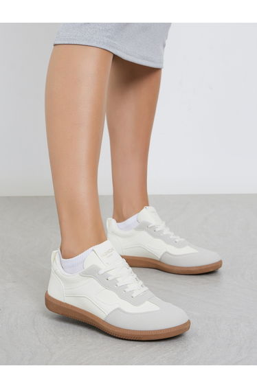 Panelled Laced Up Sneakers