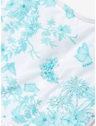 Girls Butterlies Swimsuit in Blue - 2