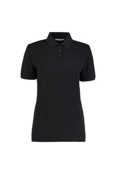 Kustom Kit Ladies Klassic Superwash Short Sleeve Polo Shirt - Black