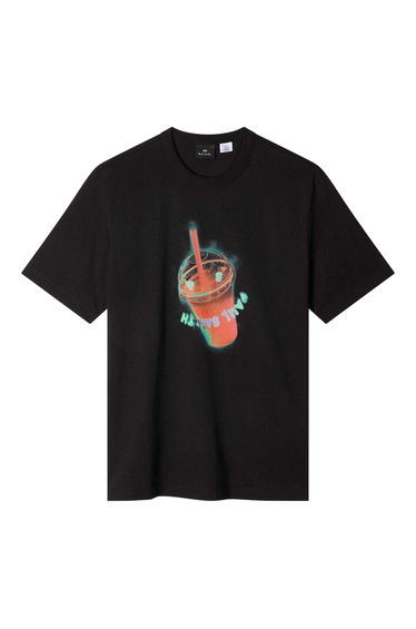 Paul Smith Mens Drink Cotton Regular T-Shirt - Black
