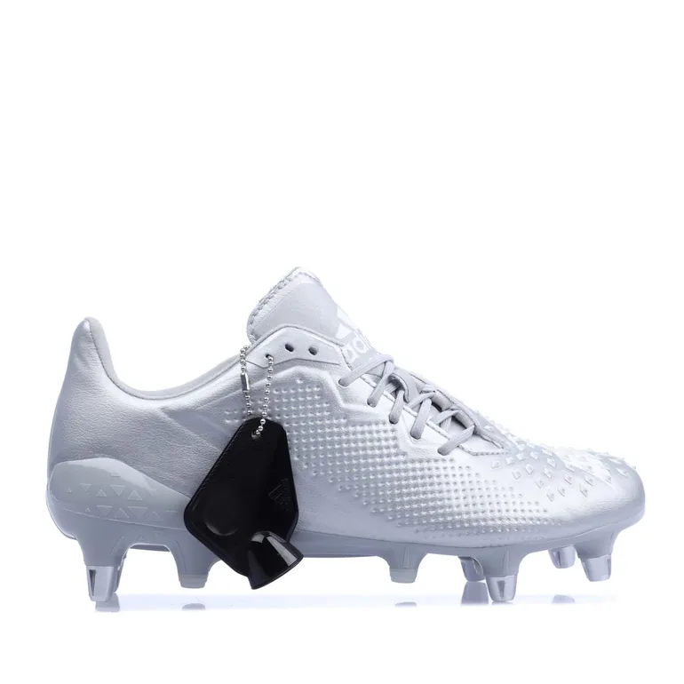 Men's adidas Predator Malice Rugby Boots in Silver - 7