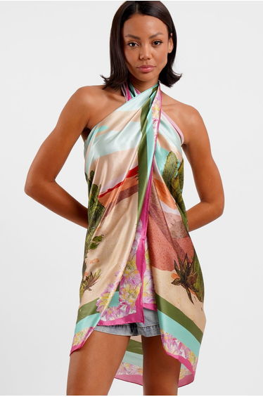 Oblong Pareo Scarf / "Desert Drift"
