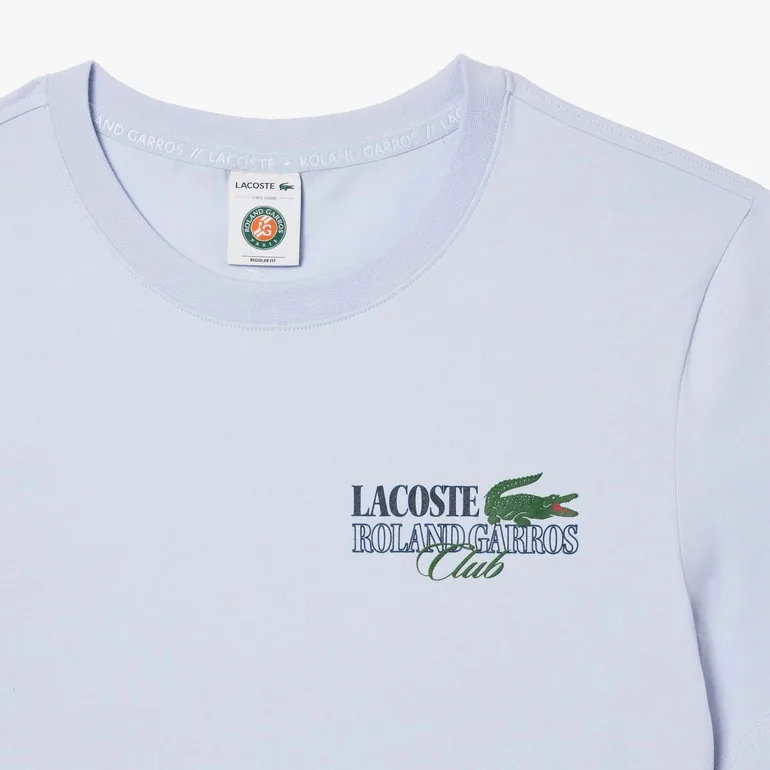 Men's Lacoste Roland-Garros Edition Cotton Tennis T-Shirt in Blue - 2