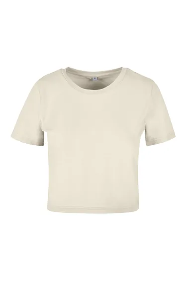 Build Your Brand Womens/Ladies Crop Top - White Sand