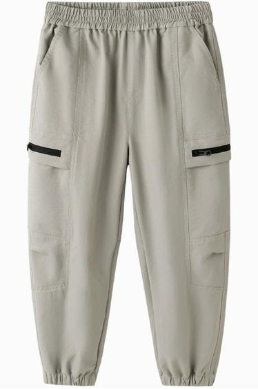 Boys' Cargo Jogger Pants With Zip Pockets