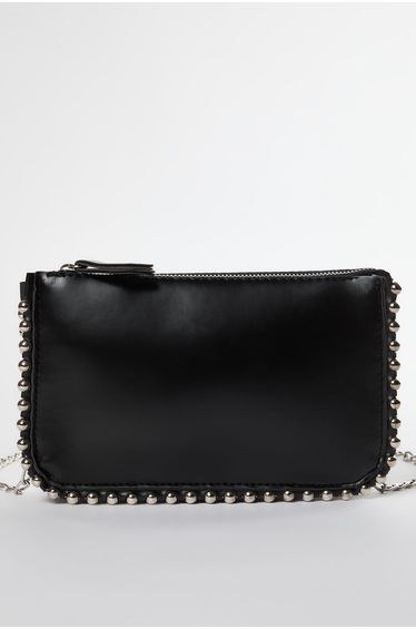 Black Studded Crossbody Women's Wallet Bag