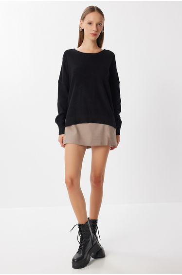 Women's Bone Basic Knit Sweater =