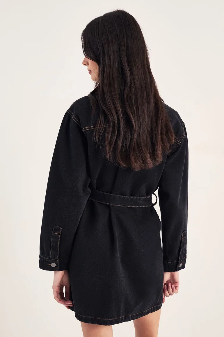 The Utility Denim Shirt Dress - 3