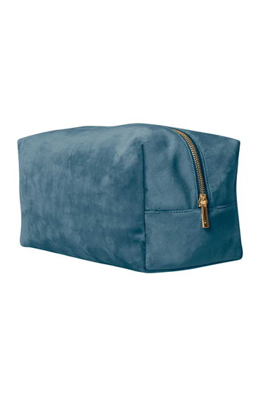 Bagbase Velvet Toiletry Bag - Blue Topaz