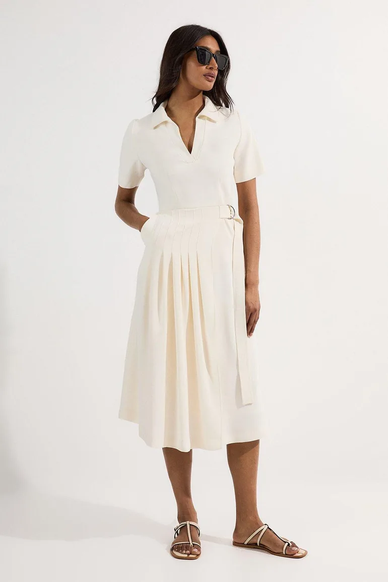 knit short sleeve midi dress Jenna Floral Knit Short Sleeve Tiered Midi Dress XS