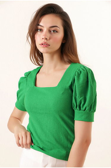BDART Slim Fit Square Collar Blouse