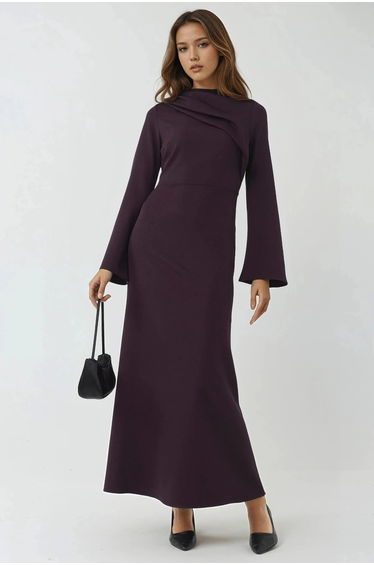 Drape Detailed Maxi Dress