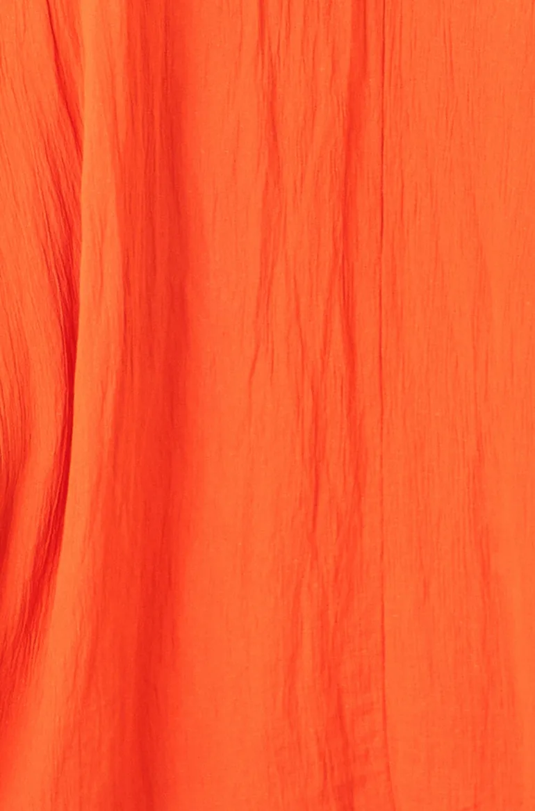 Yumi Orange Viscose Maxi Beach Dress - 1