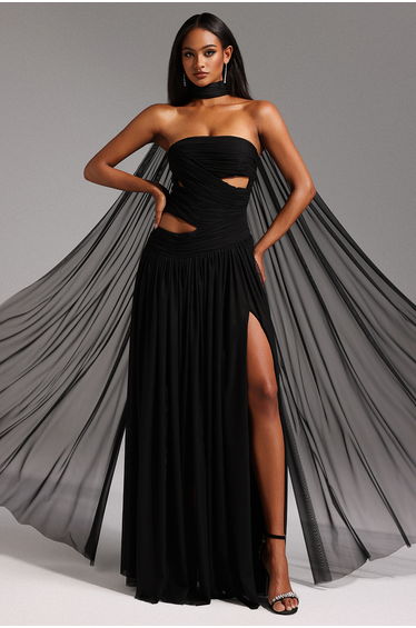 Neal Sleeveless Hollow Out Maxi Dress