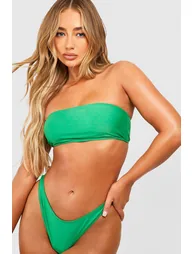 Essentials Bandeau Tube Bikini Top - green