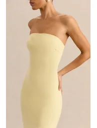 Melva | Lemon Bandeau Maxi Dress - 5