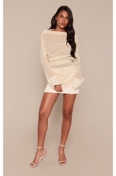 Lemon Chiffon Drape Top