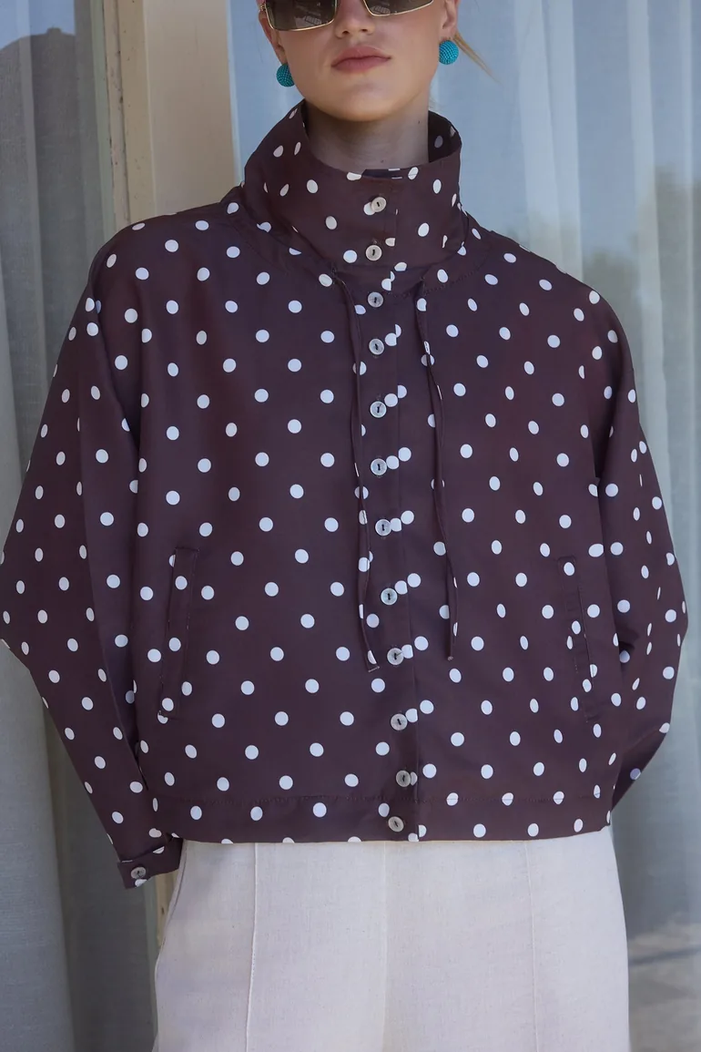 Polka-Dot Short Jacket - 1