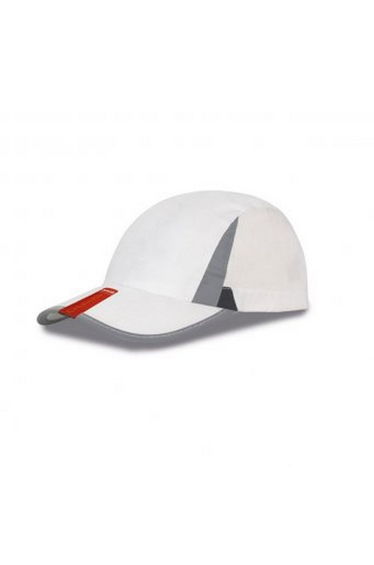 Spiro Unisex 2 Panel Sport Baseball Cap - White/Black