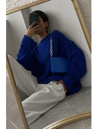 Sweater - Dark blue - Oversize - 1