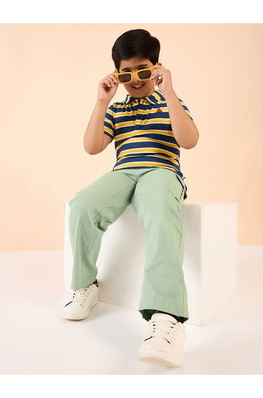 Solid Drawstring Waist Cargo Pants