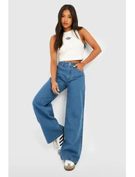 Petite Basics Wide Leg Jean - mid blue - 2