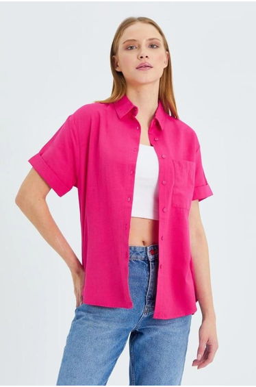 Mixray Slim Fit Poplin Shirt with Pocket