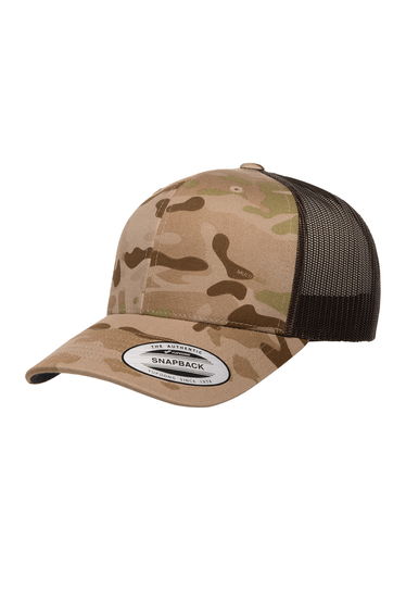 Flexfit by Yupoong Multicam Retro Trucker Cap - Arid/Brown