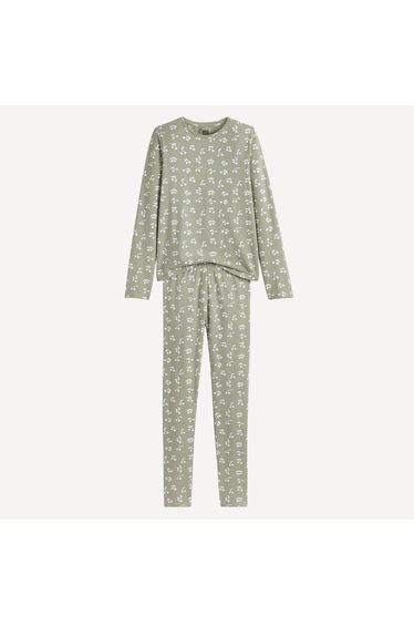 Jersey Pyjamas with Cherries Print