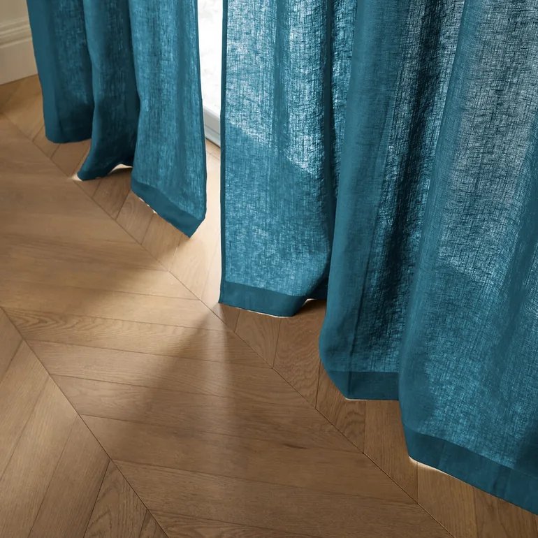 Private Ruffled Washed Linen Curtain - 4