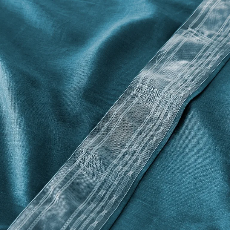 Private Ruffled Washed Linen Curtain - 7