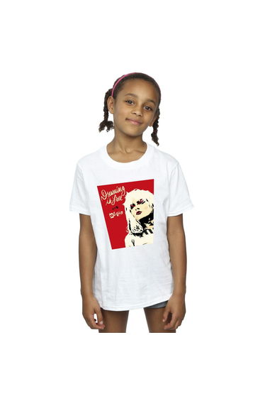 Blondie Girls Dreaming Is Free Cotton T-Shirt - White