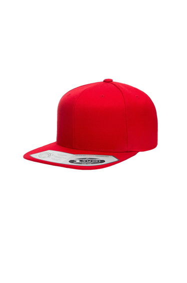 Yupoong Flexfit Unisex 110 Plain Fitted Snapback Cap - Red