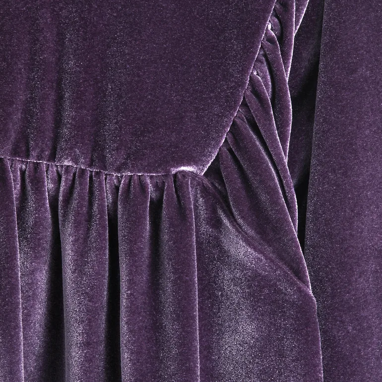 Velour Long Sleeve Dress - 3