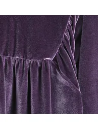 Velour Long Sleeve Dress - 3