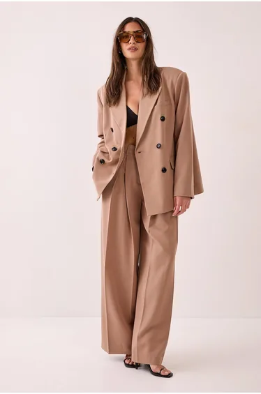 Tailored Double Breasted Oversized Blazer