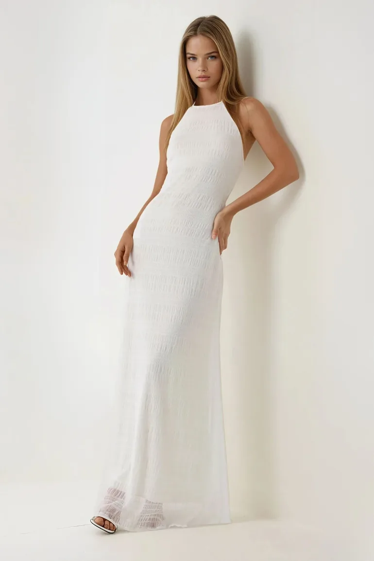 white collar bodycon dress Square Neck Tailored Mini Bodycon Dress In White Woven | EGO US