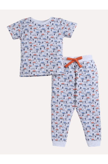 Boys All-Over Print T-Shirt and Pyjama Set