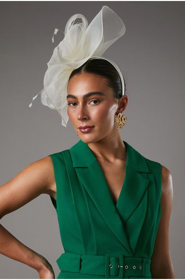 Structured Mesh Bow Flat Fascinator