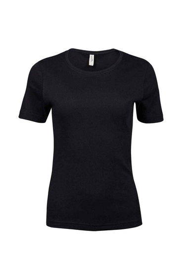 Tee Jays Womens/Ladies Interlock T-Shirt - Black