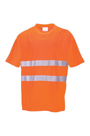 Portwest Cotton Comfort Reflective Safety T-Shirt - Orange