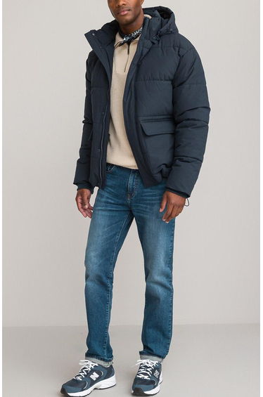Short Padded Jacket with Detachable Hood