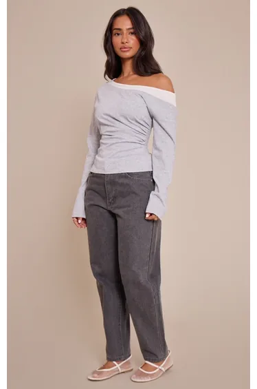 Petite Multi Double Layer Asymmetric Detail Top