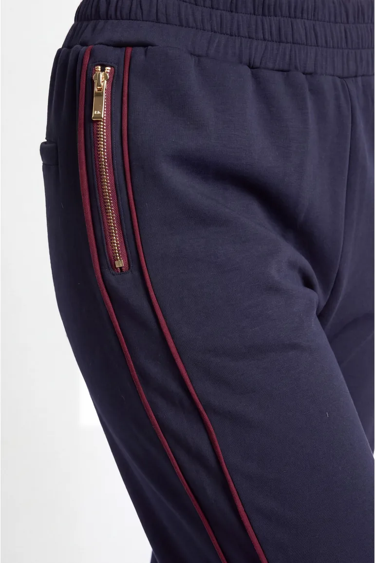 Viscose Blend Off Duty Zip Pocket Detail Trousers - 2