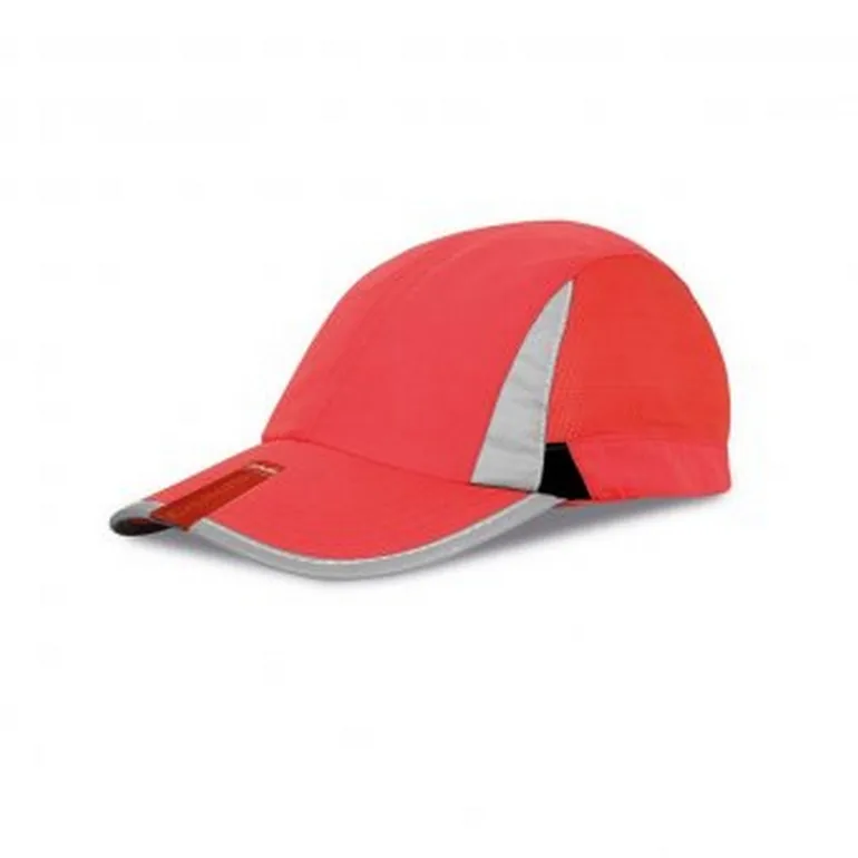 Spiro Unisex 2 Panel Sport Baseball Cap - Red/Black