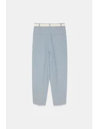 DILVIN Belted Straight-leg Ankle Trousers - 5