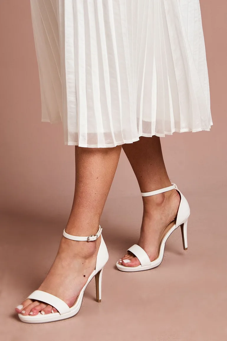 Bridal Talia Faux Leather Platform High Heeled Sandals