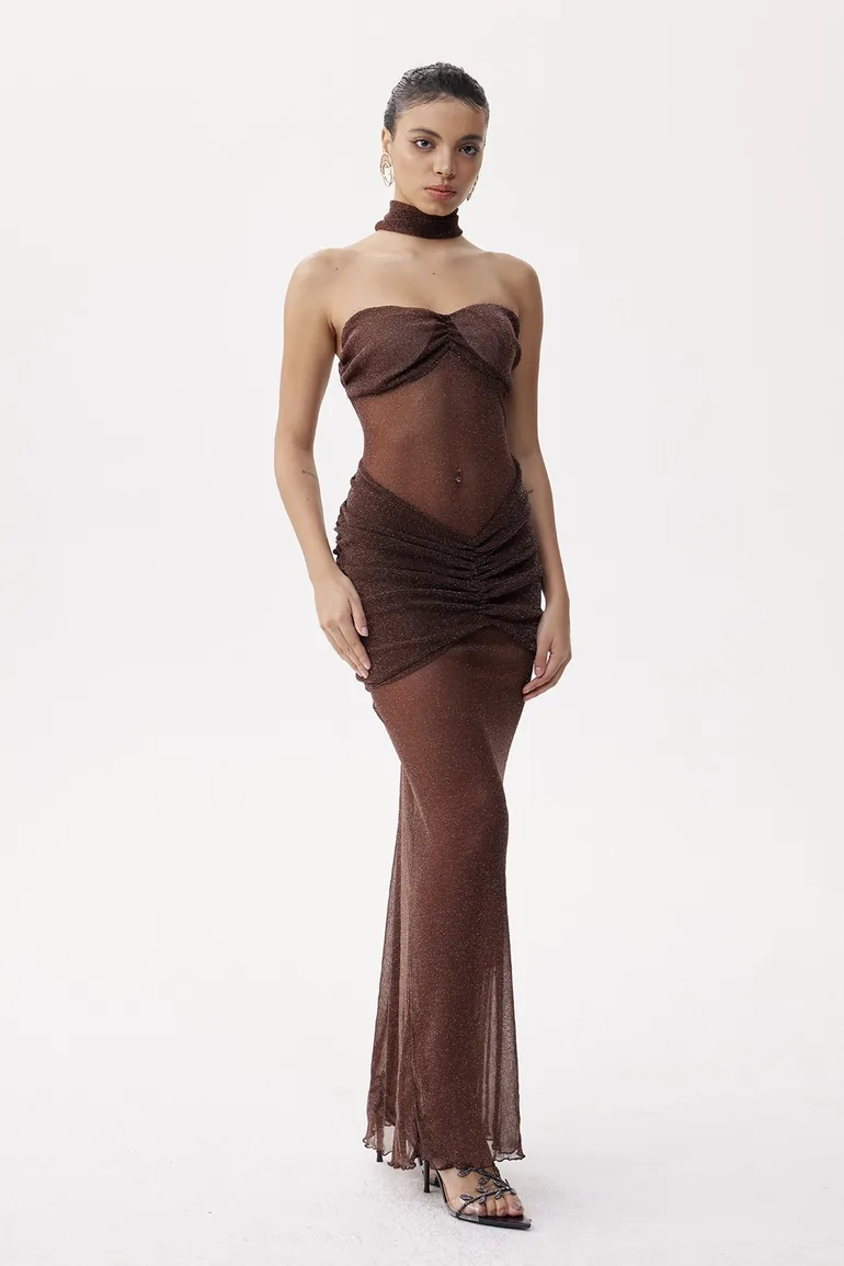 Daedalus Strapless Sequin Maxi Dress - 3
