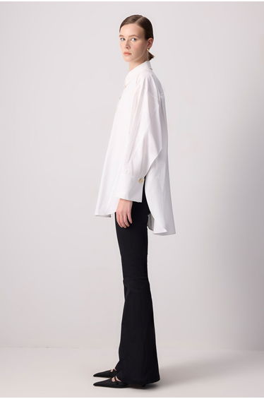 GOLD BUTTONED POPLIN TUNIC product thumbnail 3