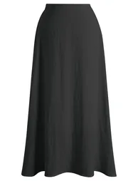 Beaded Mesh Insert Tie-Waist Shirt and Maxi Skirt Set in Black for Vacation Days & Beachside Lunches - 12